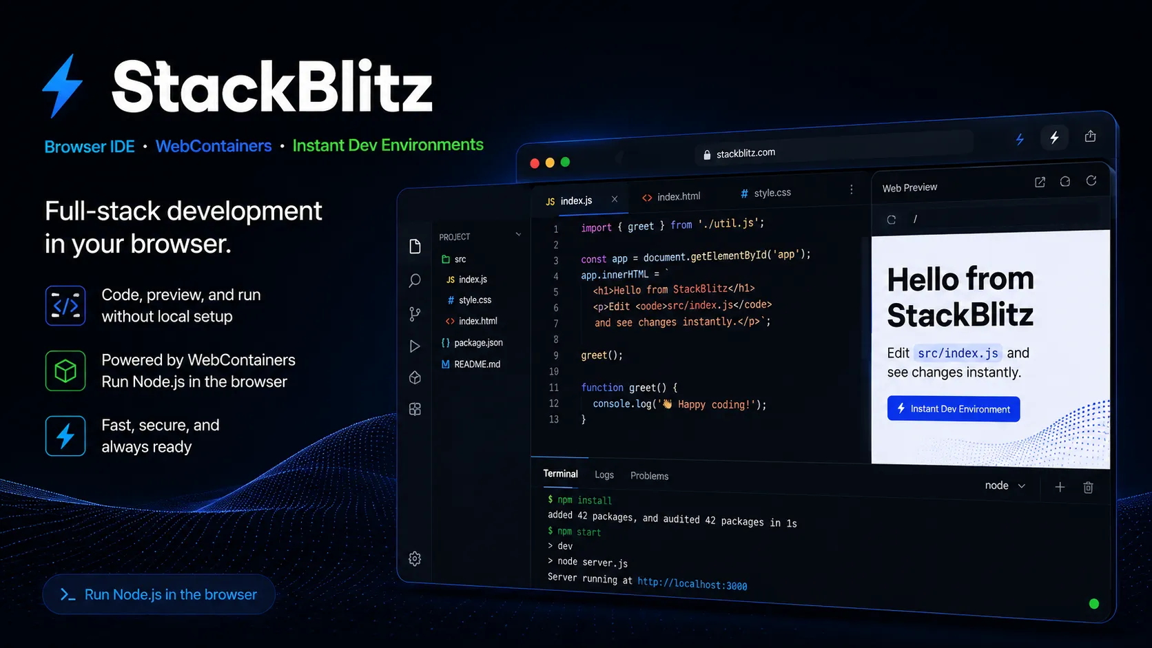 StackBlitz preview