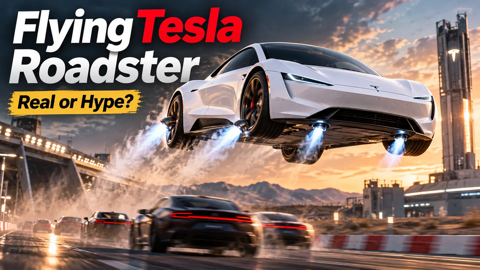 Flying Tesla Roadster: Is It Real? SpaceX Thrusters, Performance, Price, and 2028 Release