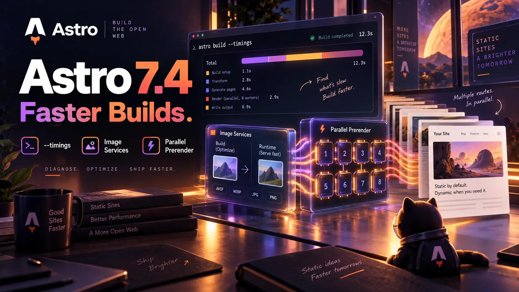 Astro 7.4 Is Here: Build Timings, Separate Image Services, and Experimental Parallel Prerendering