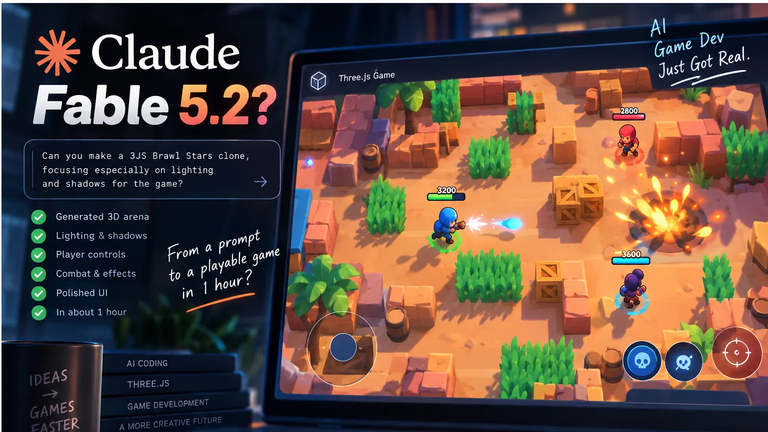 Claude Fable 5.2? The One-Hour Brawl Stars Clone Shows the Next Leap in AI Game Development