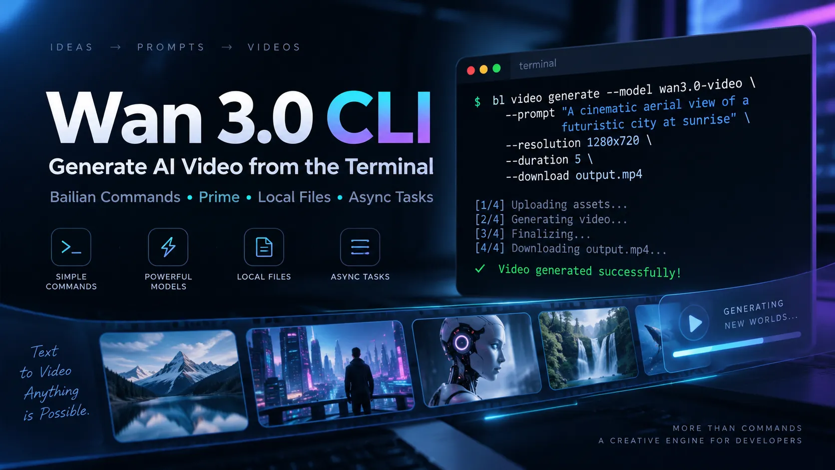 Wan 3.0 CLI Guide: Generate AI Videos from the Terminal with Bailian