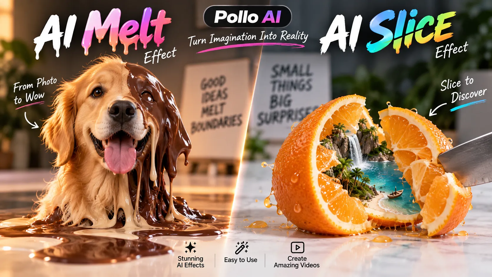 AI Melt Effect and AI Slice Effect: Surreal Visual Satisfaction