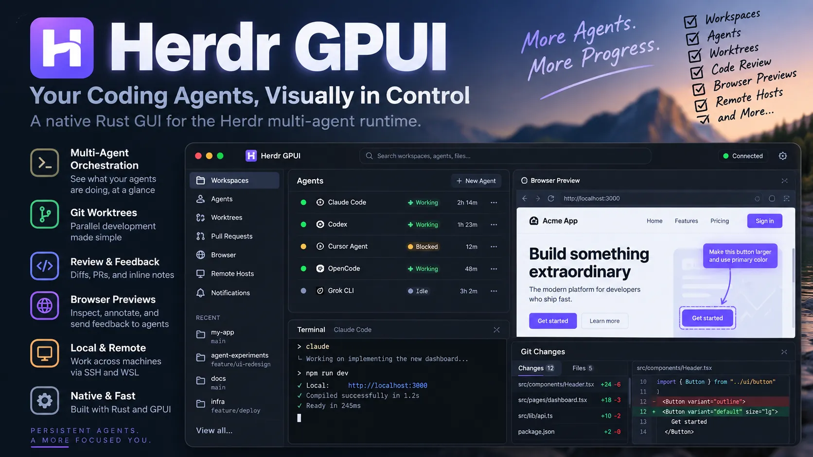 Herdr GPUI: The Native Rust Control Center for Herdr Coding Agents