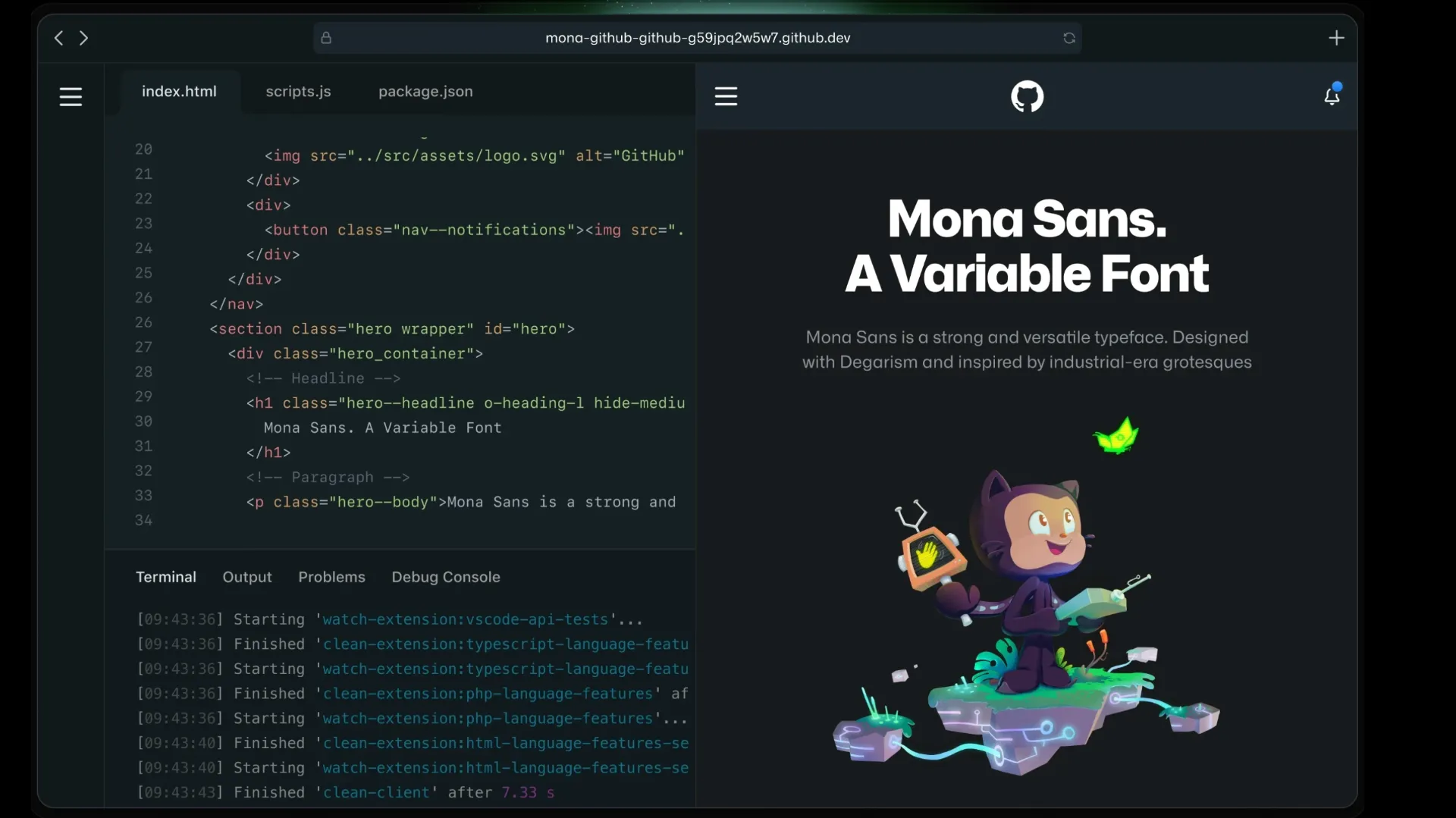 GitHub Codespaces preview
