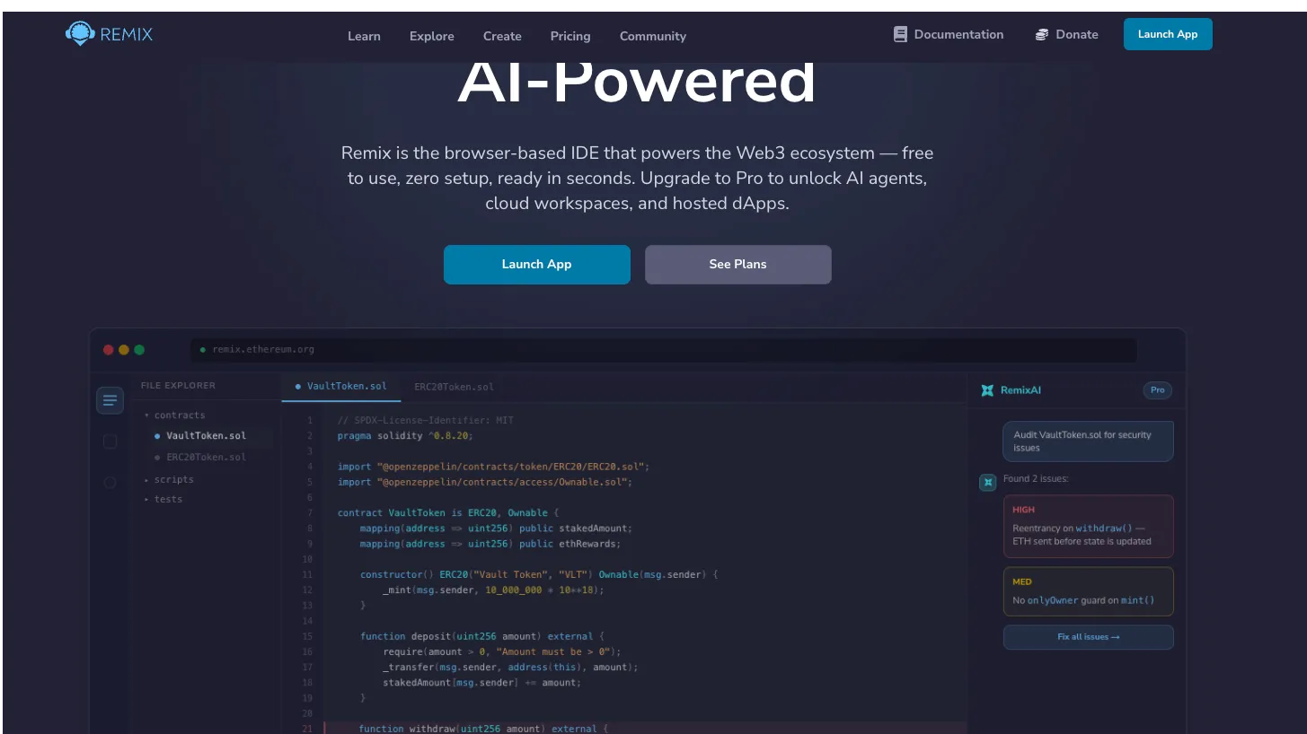 Remix IDE preview