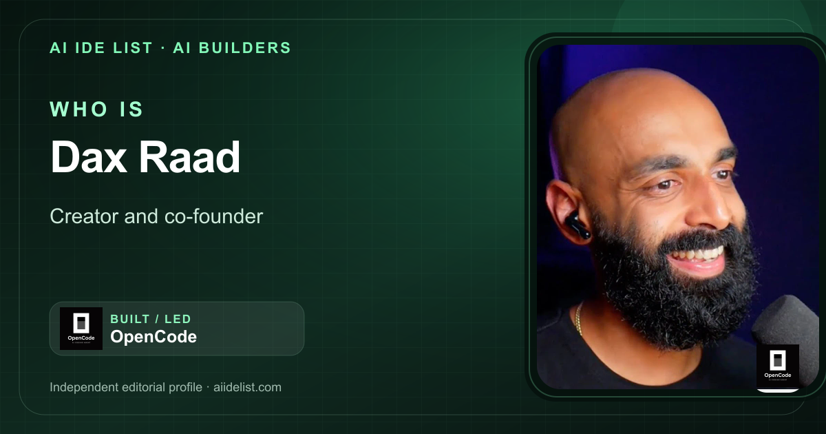 Who Is Dax Raad? OpenCode Creator and AI Coding Builder
