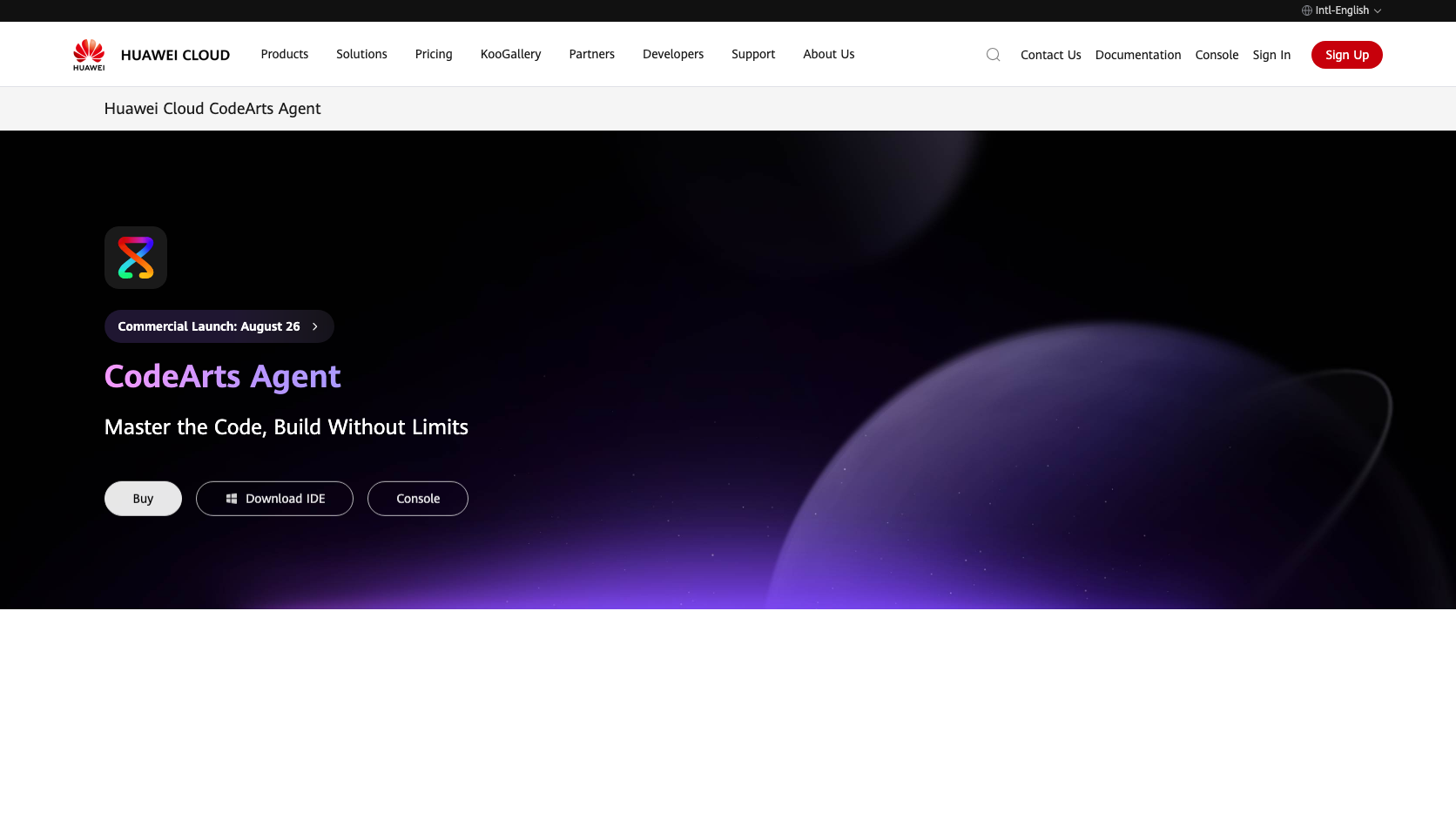 Huawei Cloud CodeArts Agent preview