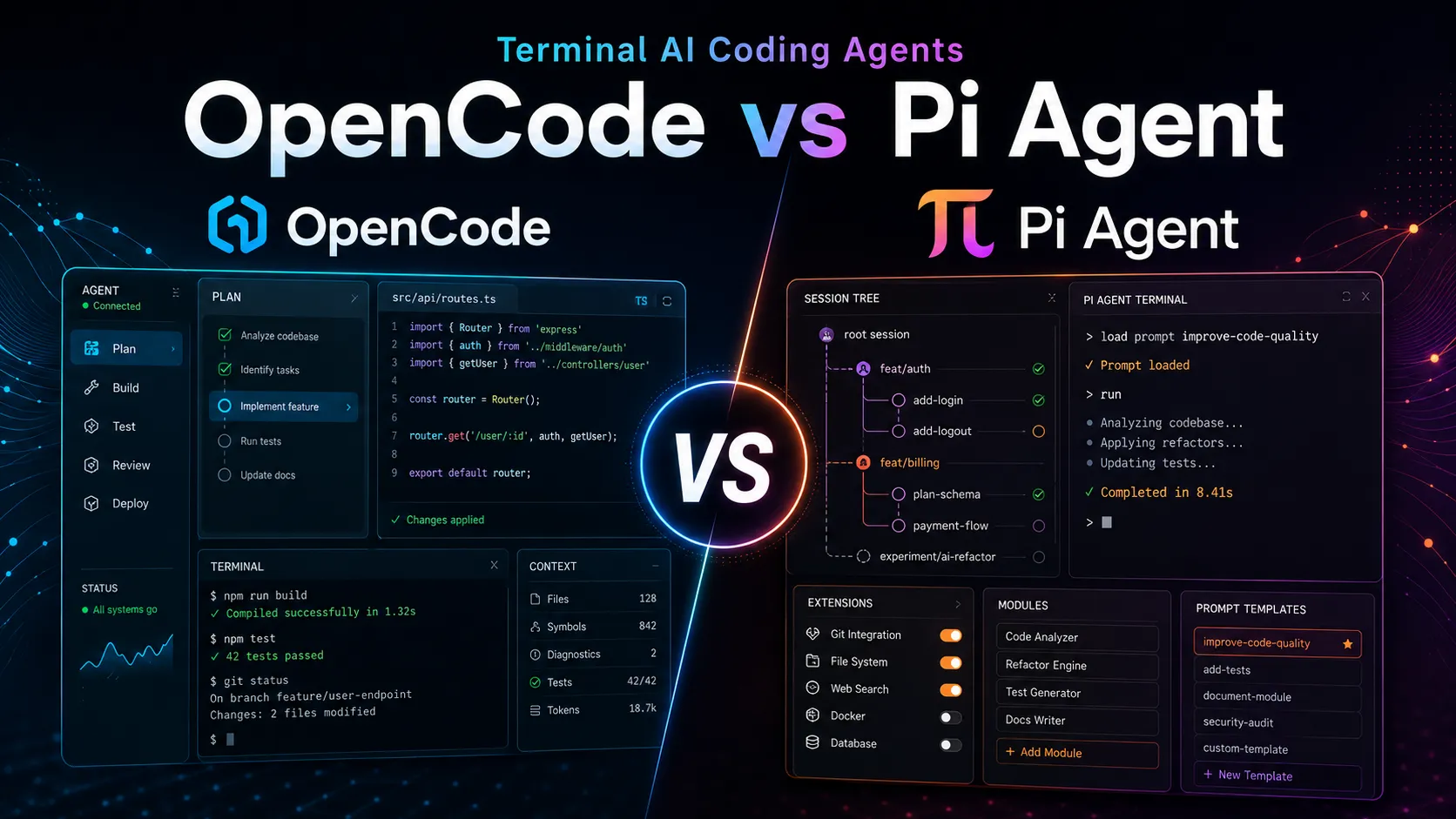 OpenCode vs Pi Agent: Which Terminal AI Coding Agent Fits Your Workflow?