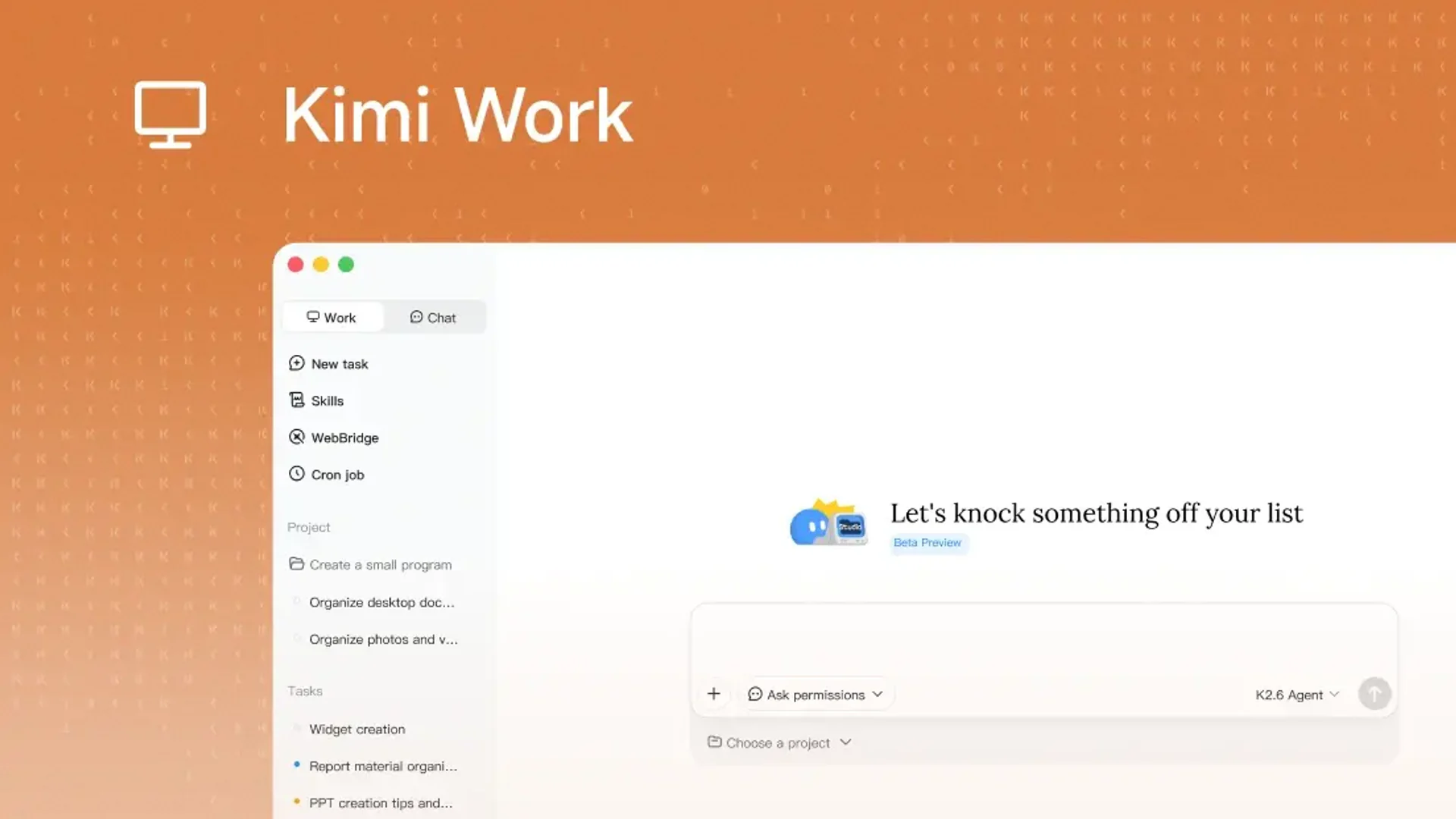 Kimi Work preview