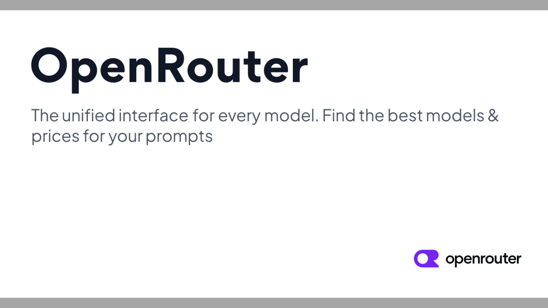 OpenRouter preview
