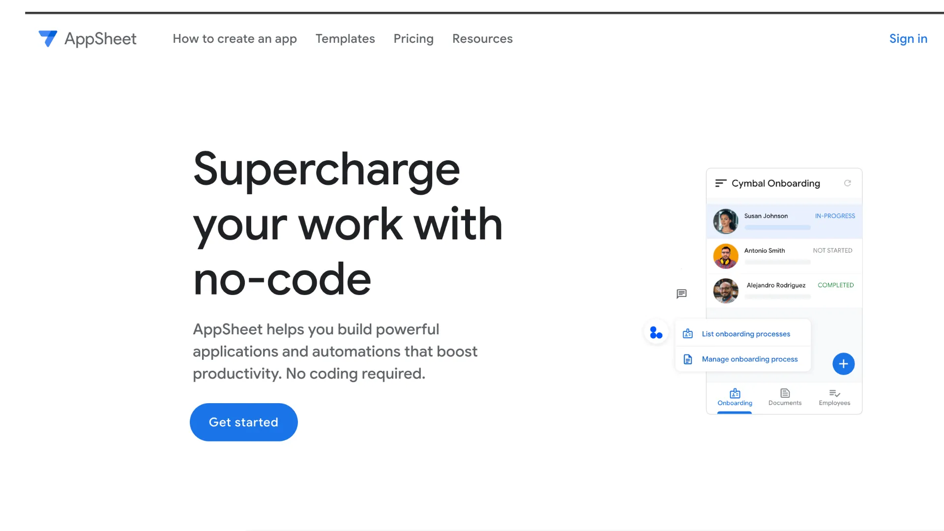 AppSheet preview