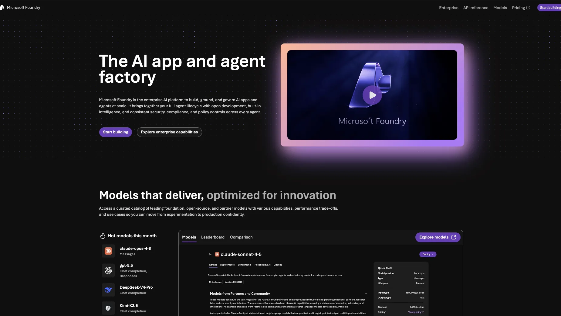 Microsoft Foundry preview
